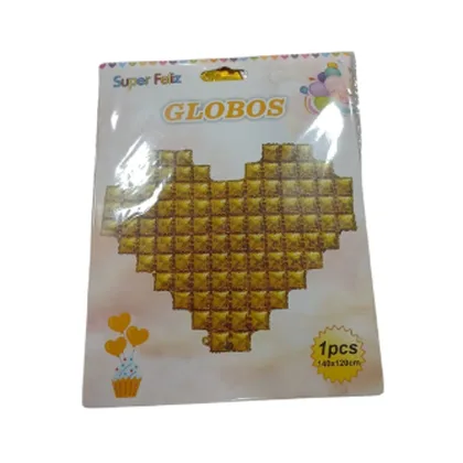 GLOBO CORAZON DORADO 55