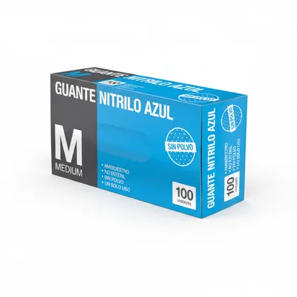 GUANTE NITRILO AZUL TALLA M