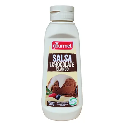 SALSA DE CHOCOLATE BLANCO 280G GOURMET