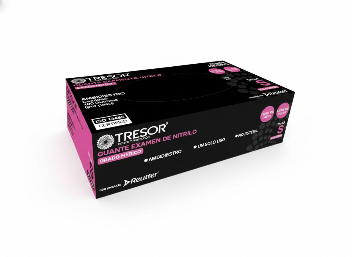 GUANTE NITRILO NEGRO TALLA S